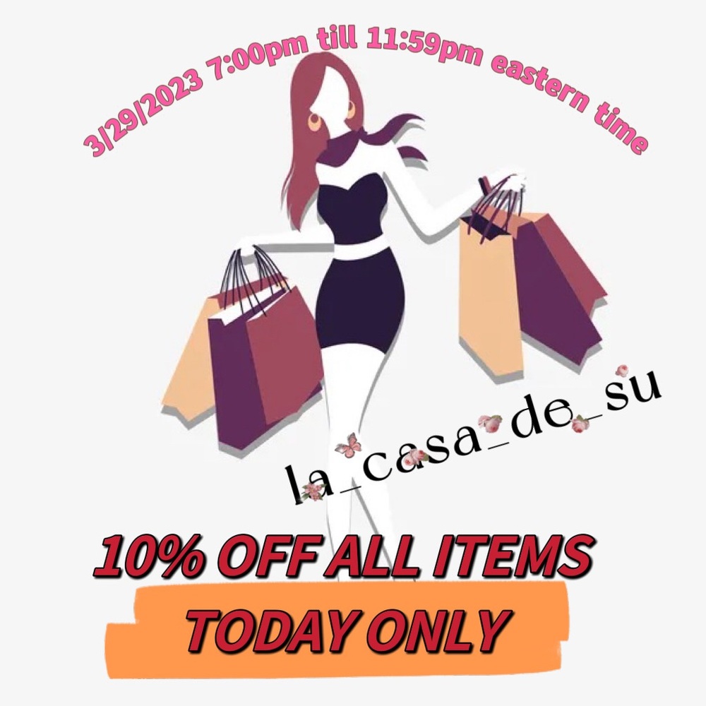 Today only 10% OFF ALL ITEM